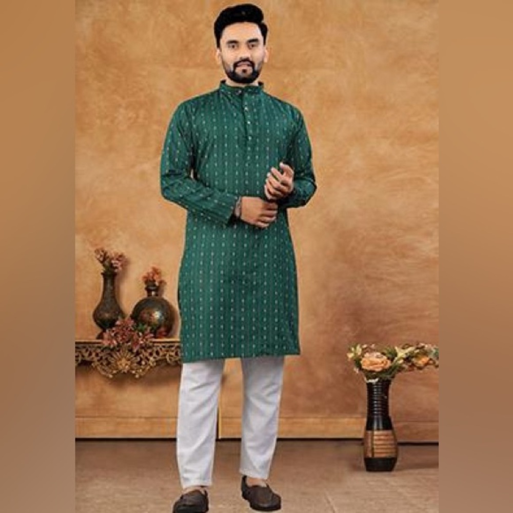 Green Men's Kurta